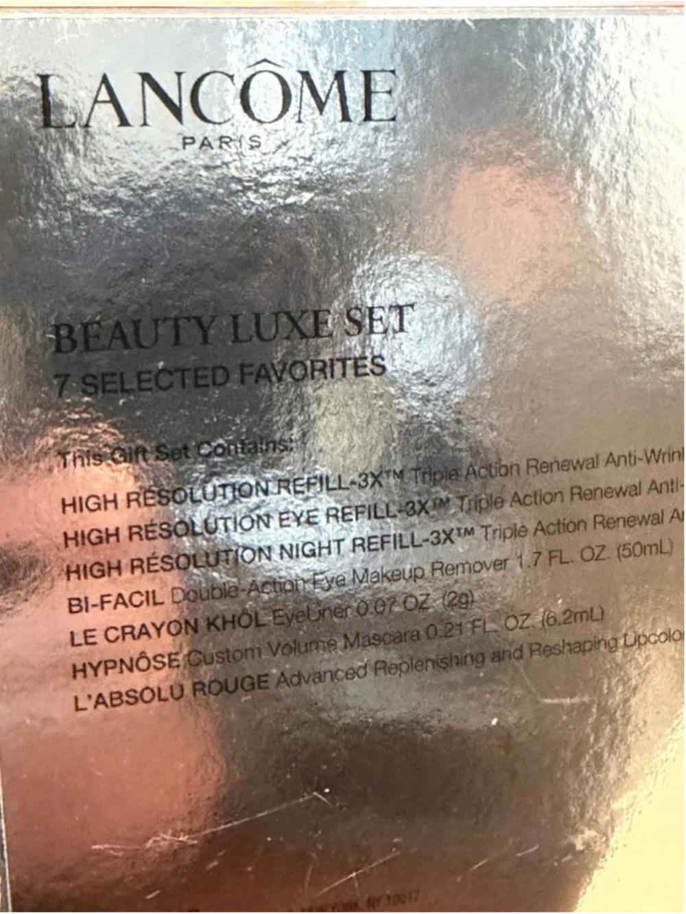 New Lancôme Beauty Luxe 7 Piece Set HIGH RÉSOLUTION REFILL-3XTM